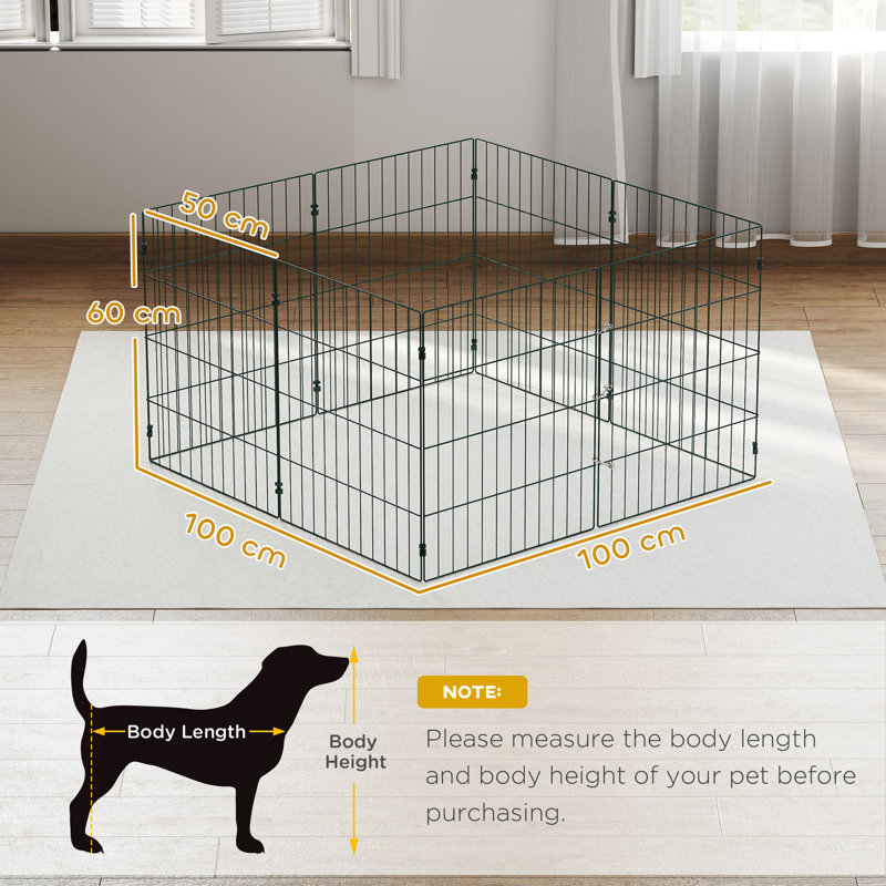 Steel Pet Barrier, 60cm H x 150cm W x 50cm D