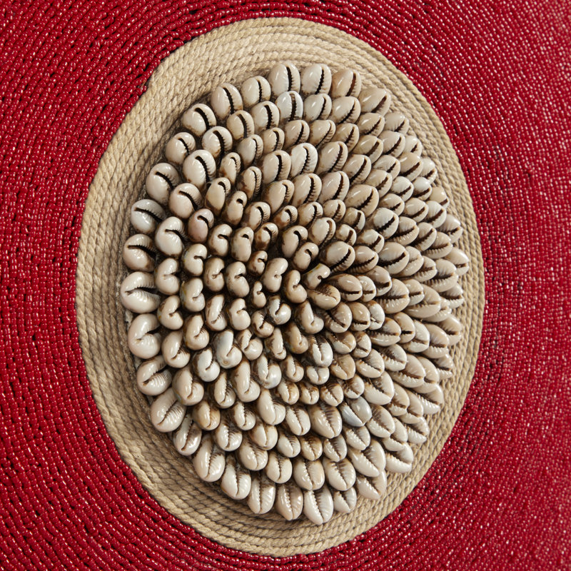Cole & Grey Handmade Solid Wood Wall Decor, Red