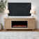 Dahlia 76" Landscape Electric Fireplace Tv Stand In White Oak