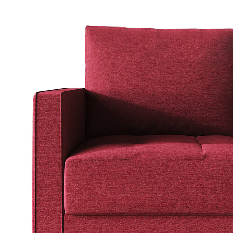 Fauteuil de 31,89 po de largeur Newquay, 100 % lin rouge