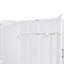 Grand lit escamotable mural avec placard, blanc