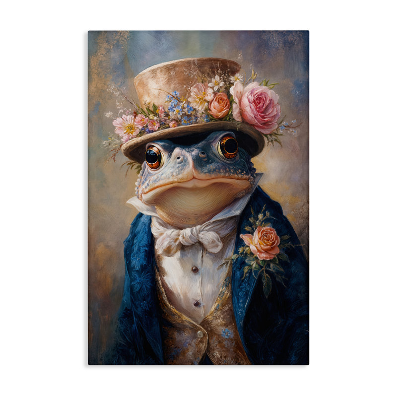 Toile victorienne avec crapaud, conception de Wumples, H 24 po x l 16 po