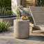 Table d'appoint extérieure en béton durable et légère, parfaite pour le patio et la cour