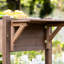 Lit de jardin surélevé 49 po x 21 po x 34 po, bac à plantes en bois avec 8 grilles, table d'appoint pliante et roues, pour herbes, légumes, fleurs, panneau de grilles brunes,