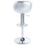 Tabouret de luxe en cuir fleur et aluminium avec base pivotante en métal robuste et rembourré brun rétro - Patchwork pour la salle à manger