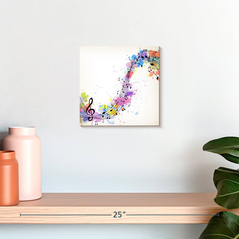 Abarca Abstract Musical Notes, 10" H x 10" W