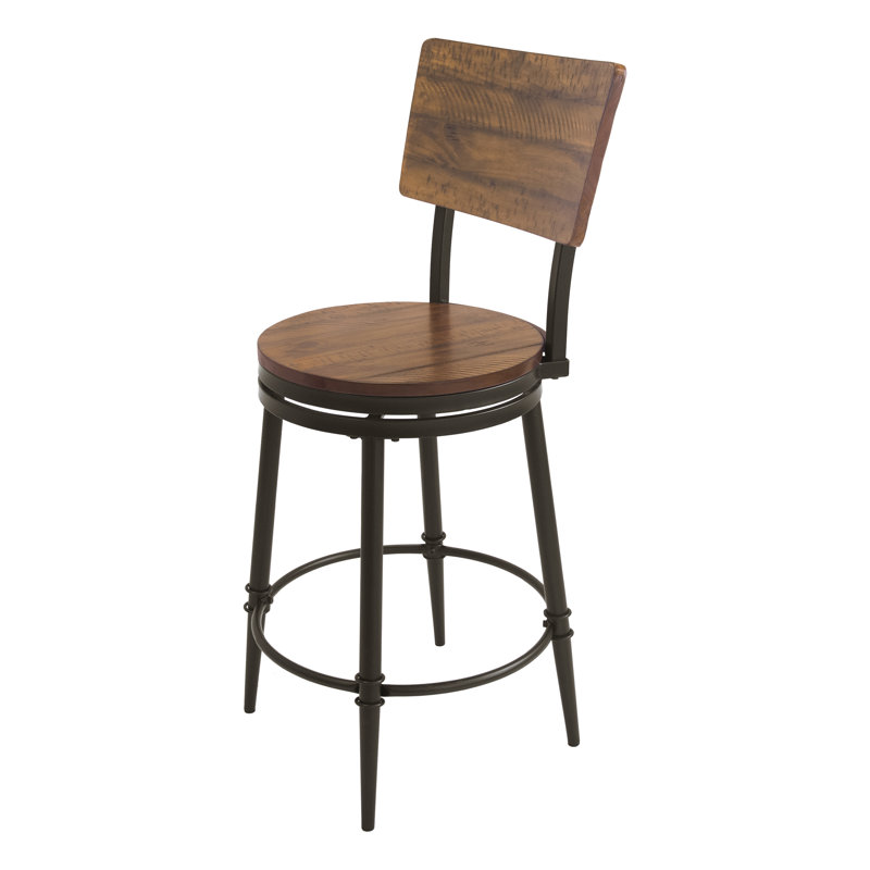 Walter Swivel Counter Stool with Metal Frame