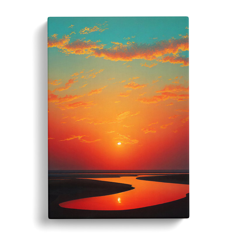 XC1022-3901X Sensational Sunset - Wrapped Canvas Print, 50cm H x 35cm W x 3cm D