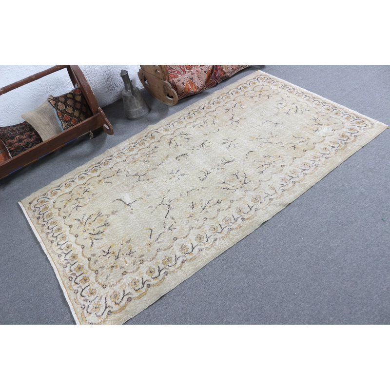 Tapis turc rétro Oushak de style bohémien pour le salon ou la chambre à coucher