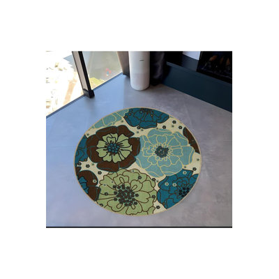 Tapis rond lavable à la machine