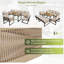 Modular Outdoor Garden Set - Waterproof Cd Polyester, Handwoven Rope, 8Cm Cushions, Corner Bench