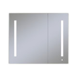 AiO Recessed Framed Medicine Cabinet with 3 Adjustable Shelves and LED Lighting