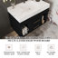 Meuble-lavabo flottant moderne 29,9 po avec plateau en pierre frittée et évier en céramique Kaelis-124006369-124006372