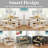 Breakfast Nook Kitchen Corner Dining Table Bench Chair Set with Storage, Space-Saving 3-4 Seat L-Shape for Farmhouse Family Home Wood-109660873
