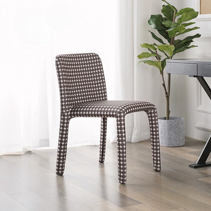 Chaise d'appoint 16,93 po à dossier uni brun (ensemble de 2)