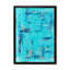 «Turquoise Meets Orange Abstract Art», art mural moderne et contemporain sur toile-1058347241-1058347247