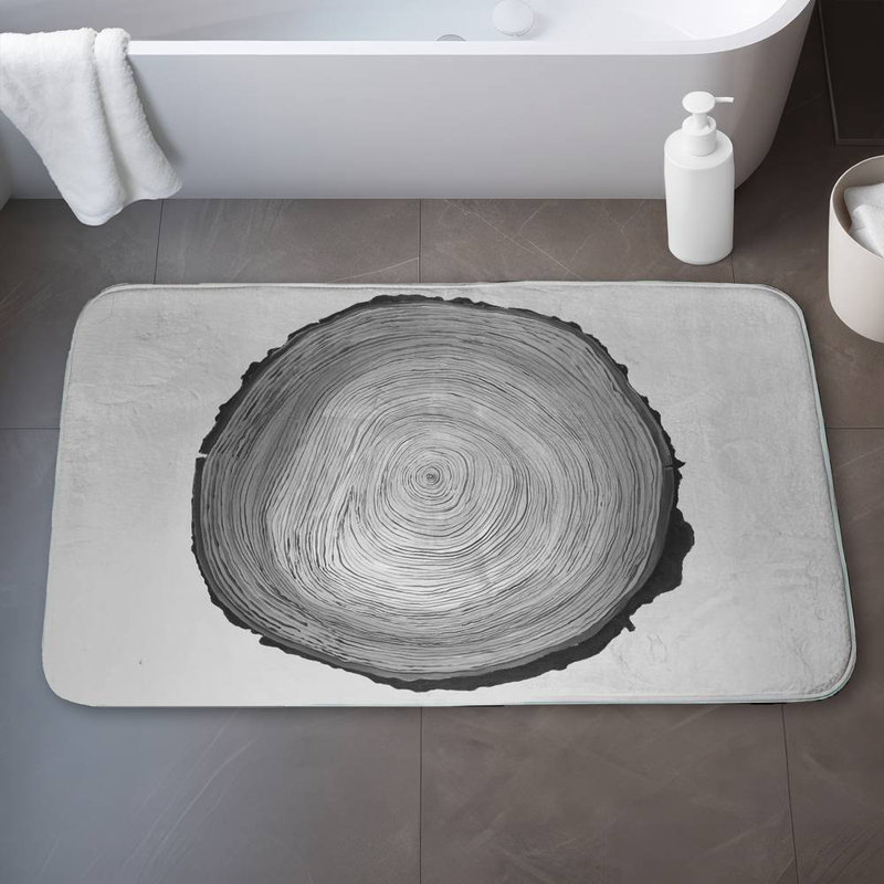 Faylin Microfiber Non-Slip Bath Mat, 34" W x 21" L