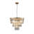 7-light gold round dimmable transparent crystal Chandeliers