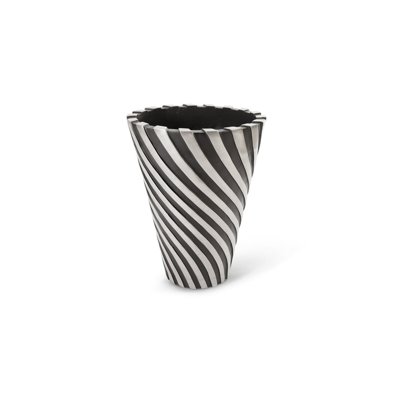 Turbo Resin Pot Planter, 12" H x 16" W x 16" D, Gel Coat White