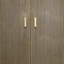 Armoire moderne moderne en bois Glam, H 55 po, doré, rectangulaire - 37 po x 16 po x 55 po