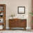 Cabinets, 47.3'' Mid Century Modern Sideboard with 2 Doors 3 Drawers, Walnut Brown Storage Buffet | MDF | Kitchen