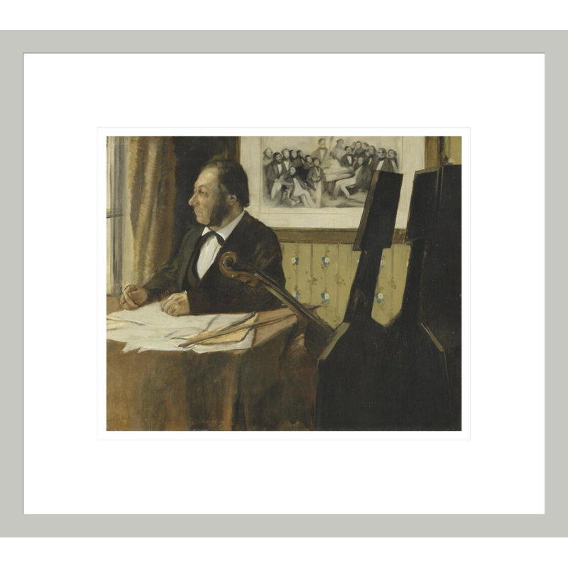 «The Cellist Pilet» par Edgar Degas, impression giclée encadrée, H 13,75 po x l 15,39 po