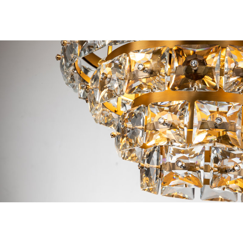 Luminaire suspendu semi-encastré en cristal Adeline