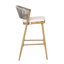 Ensemble de 2 sièges d'extérieur, assise de 30,25 po de hauteur, structure en aluminium, en forme de PE, finition érable, style moderne, rouille, profondeur de 19,4 po, largeur de 21,87 po, coussin d’eau 39,88 po