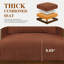 Chaise d'appoint de style Mid-Century moderne avec siège rembourré de 6,69 po d'épaisseur et structure en bois massif-120909866