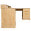 Bureau en L 59 po cannelé avec station de charge et armoire de rangement 59 po Modern