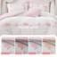 Ensembles de literie pour grand lit rose, édredon à motif floral en microfibre pour filles