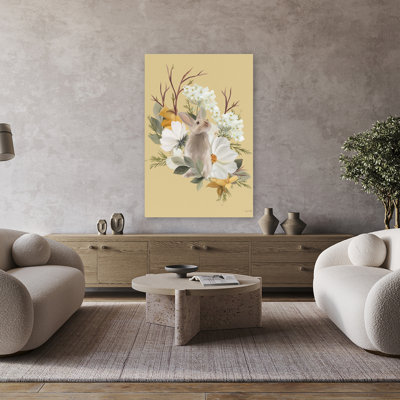 Primevère, patch avec lapin