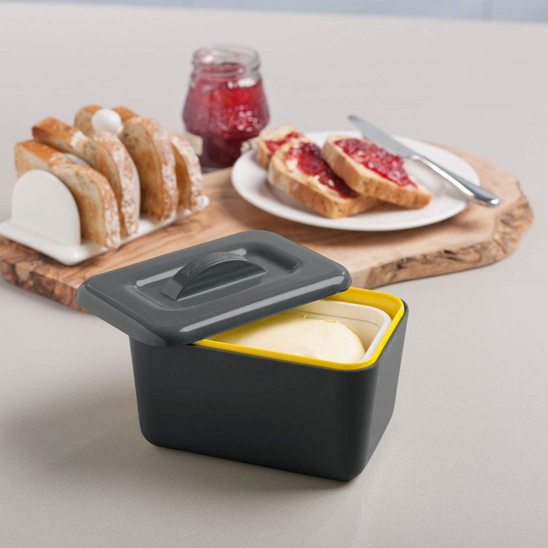Zeal Melamine Butter Dish, Dark Grey