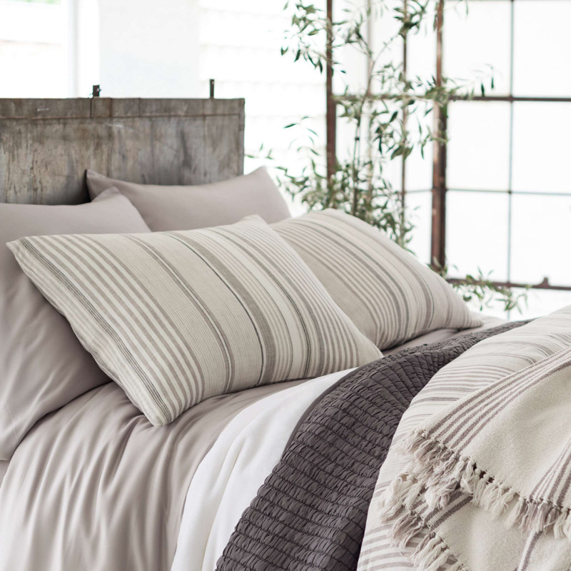 Silken Solid Sheet Set, Queen Sheet Set, Gray