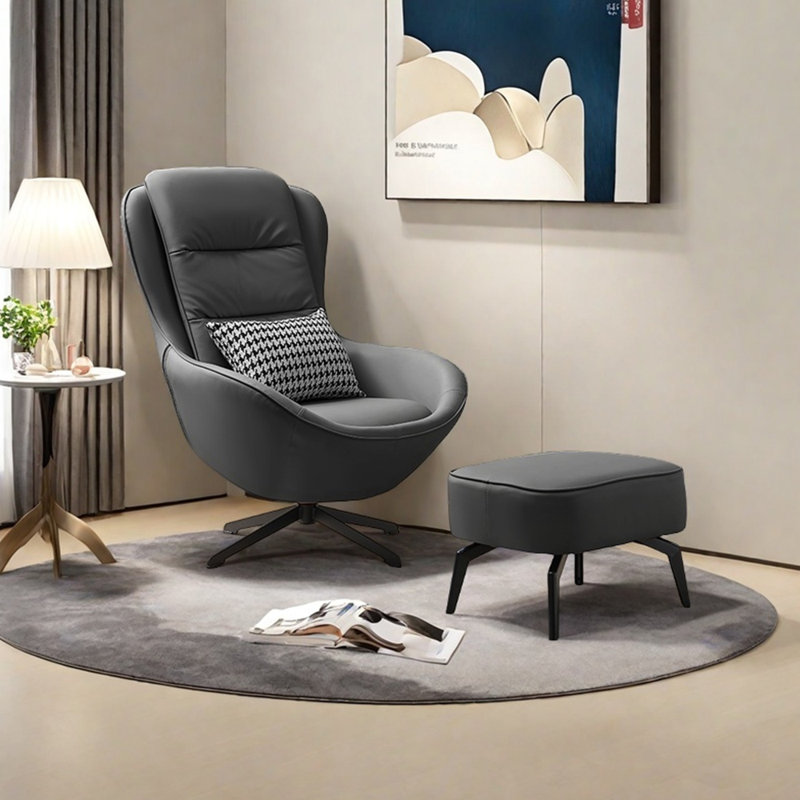 Fauteuil inclinable ergonomique en similicuir, Gris