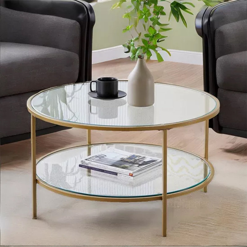 Clio Luxury Coffee Table, Gold