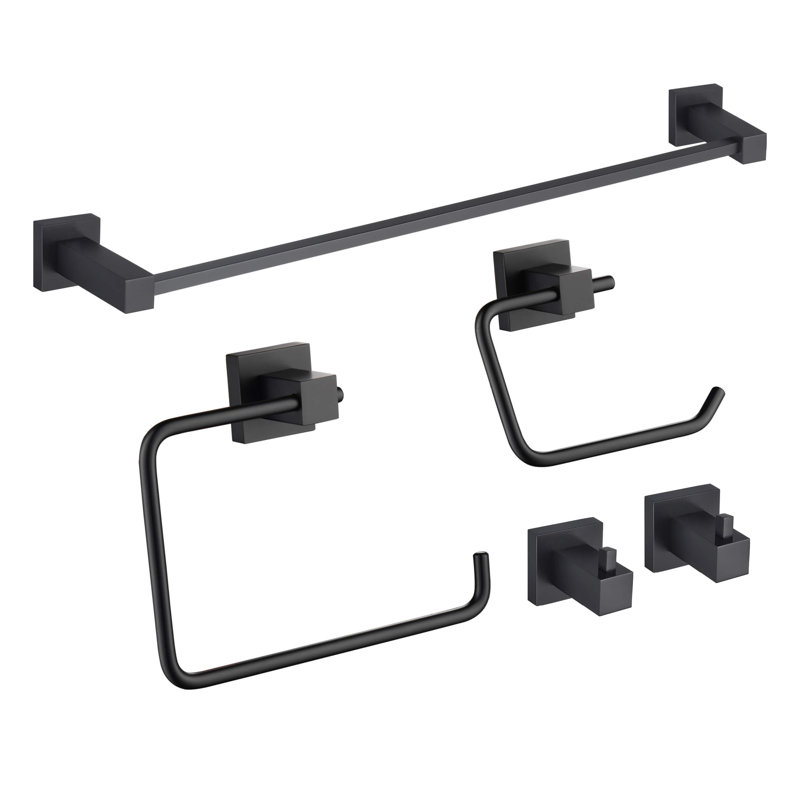Ensemble de quincaillerie de salle de bain 5 pièces, Chrome
