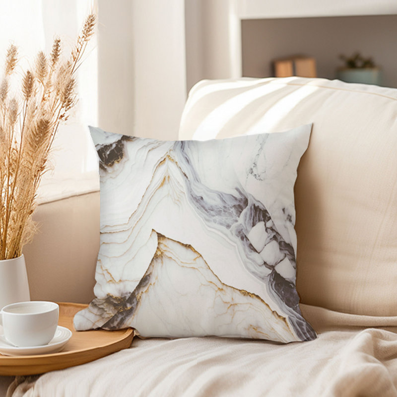 Abstract Geode Marble Agate IV Modern Throw Pillow Cover, 18x18