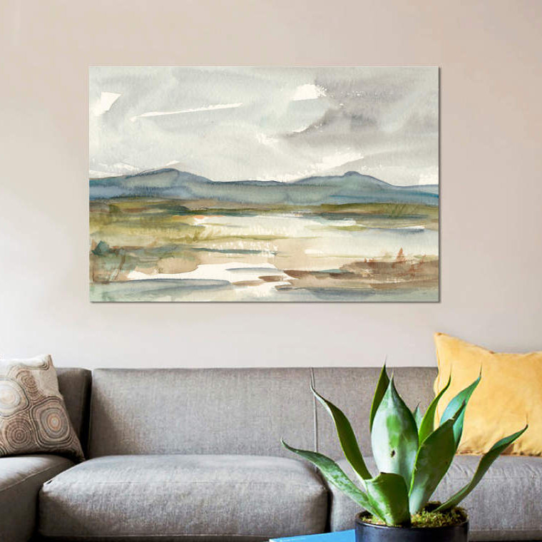 «Overcast Wetland I» par Ethan Harper - impression sur toile tendue, H 18 po x l 26 po x P 1,5 po