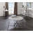Round End Table with X-Support Base – White Oak & Chrome