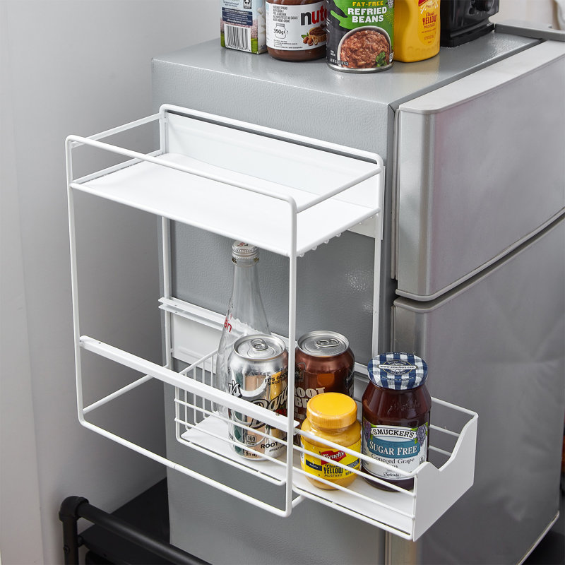 DormCo Mini Fridge Magnetic Shelf, White