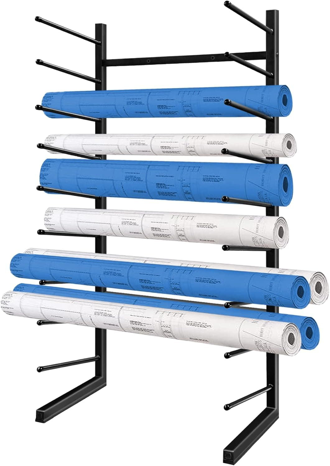 Hokku Designs 9-Tier Heavy Duty Blueprint Storage Rack Organizer For ...