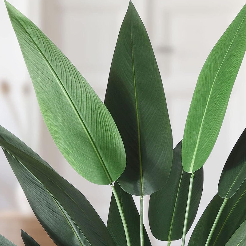 72'' Faux Lily Plant in Cement Pot