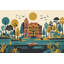 Papier peint rétro Mid Mid Modern-630981591-630981585