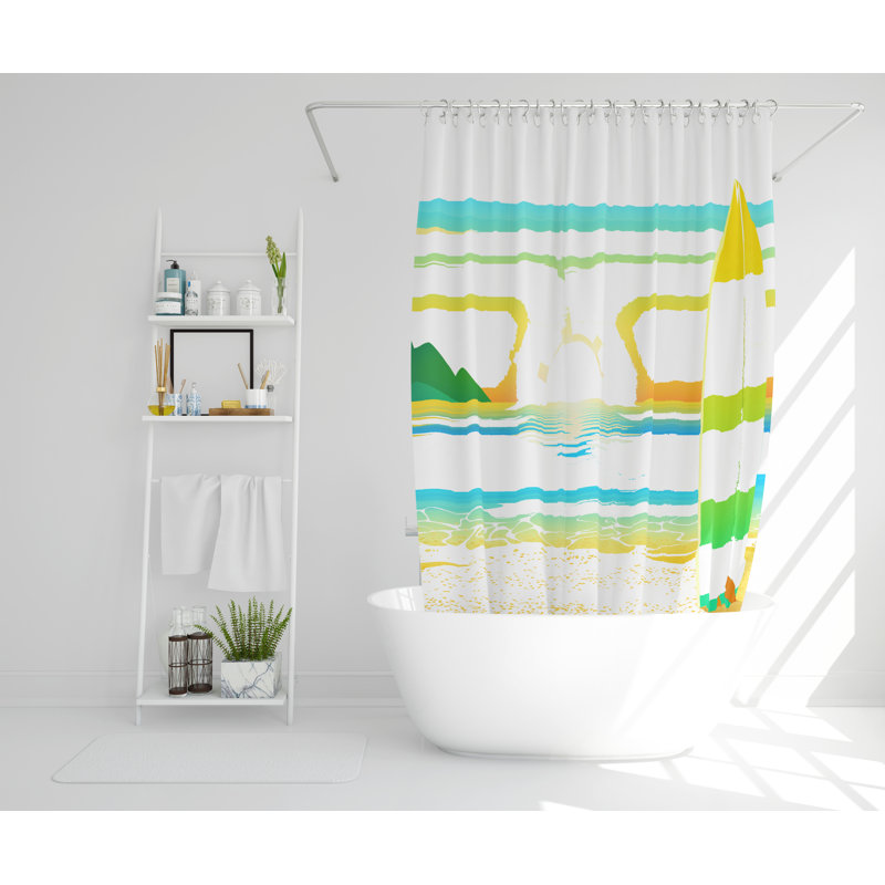 Alyson Polyester Shower Curtain Set, 168cm H x 168cm W