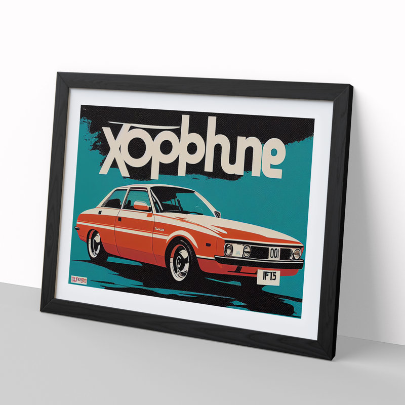 German Concept Car - Framed Print, Black, 46cm H x 64cm W x 2cm D