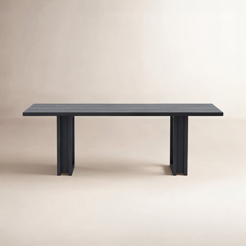 Carmel Solid Wood Dining Table, Black Wash