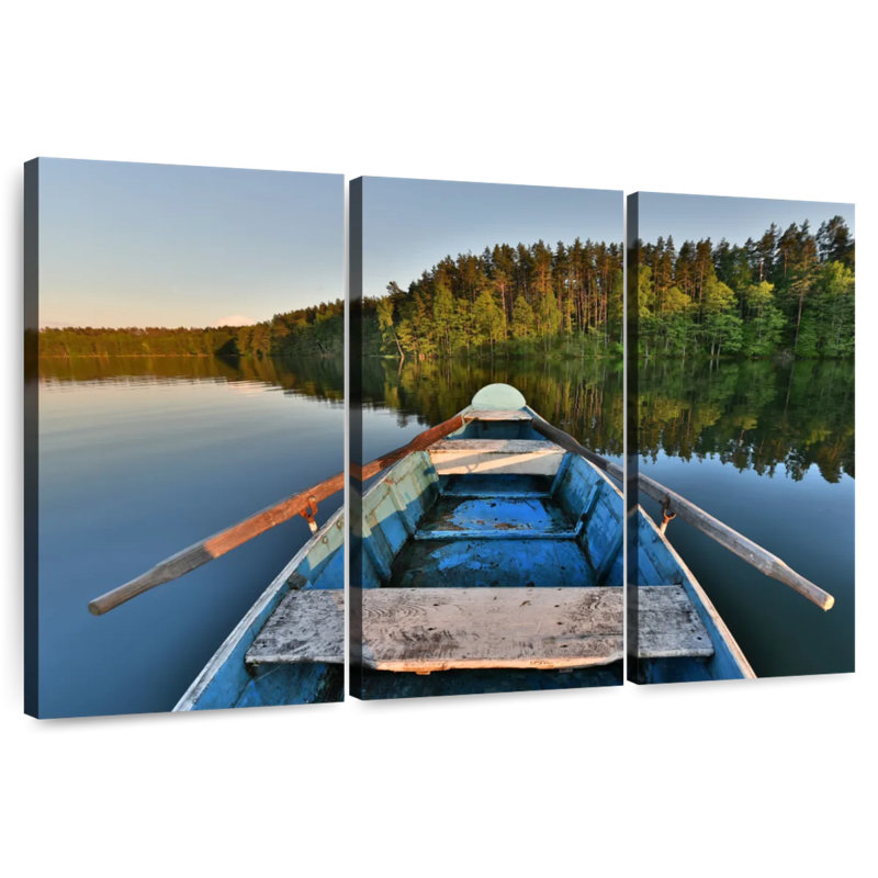 Alvord Forest Lake Boat, 32" H x 50" W