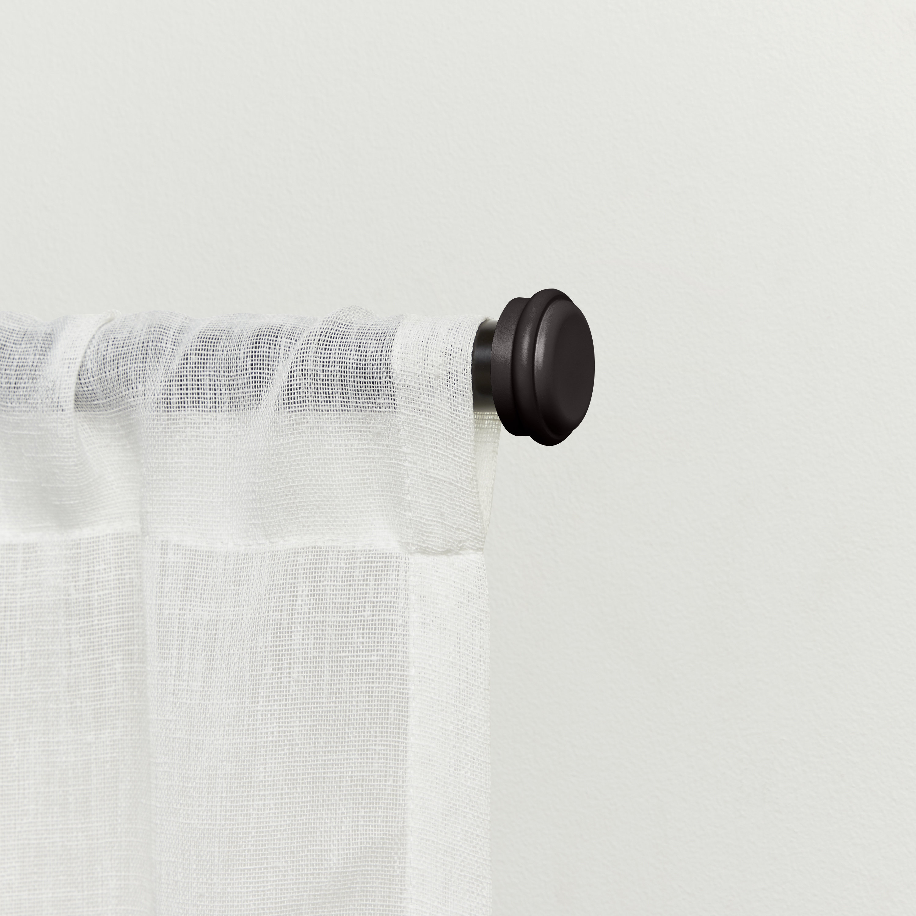 August Grove® EXCLUSIVE HOME Topper 1 Curtain Rod and Coordinating Finial Set & Reviews | Wayfair