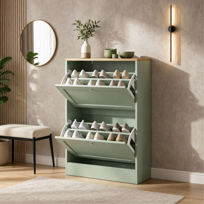 Rangement de chaussures moderne caché, armoire à chaussures d'entrée mince, armoire à chaussures élégante (seulement armoire à chaussures)